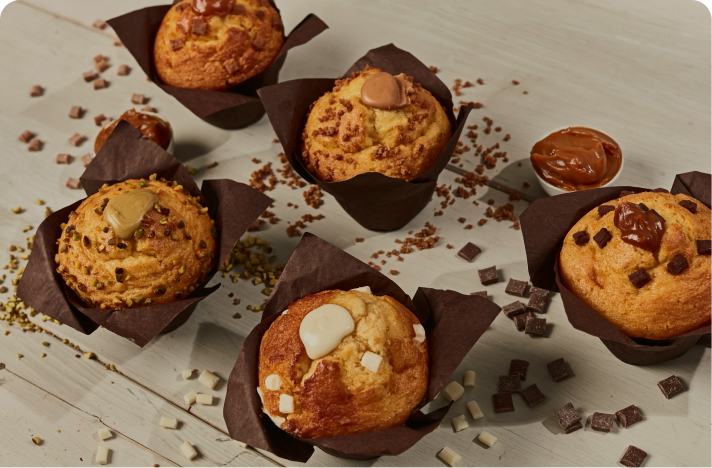 ready to eat different flavours muffins