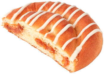 Half Caramel brioche roll