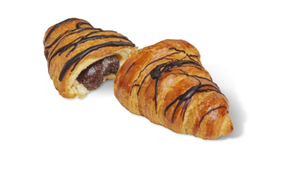 Cocoa cream filled croissant